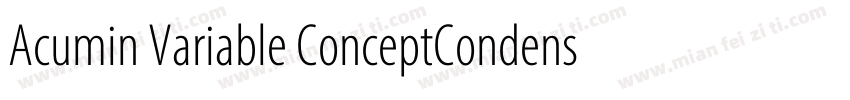 Acumin Variable ConceptCondensed Bl字体转换